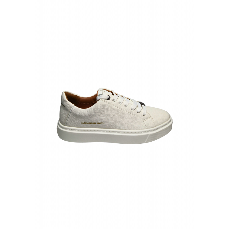 albbldm-9065-twt Alexander Smith Herren weiBes Leder
