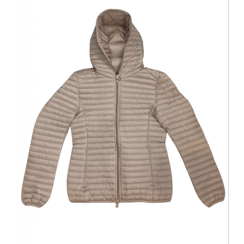 Lange Jacke mit Kapuze Frau Save The Duck Dawa Khaki Brown