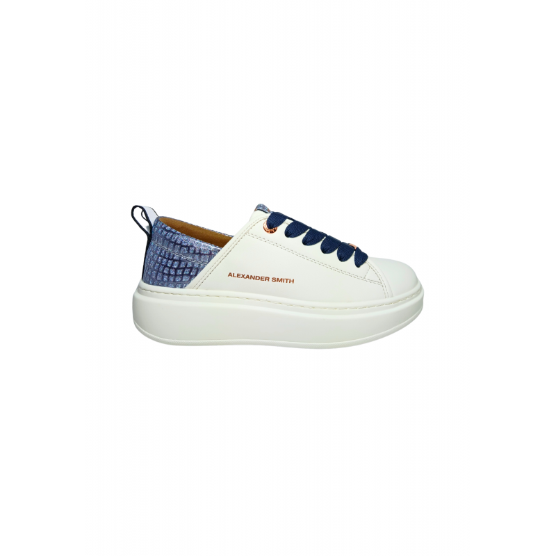 Schuhe fur Damen Alexander Smith Sneakers Eco-Wembley Frau, weiB dunkel Avio
