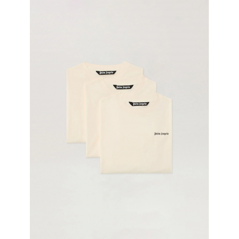 3 Pack T-Shirt Mann Palm Angels klassisches weiBes Logo