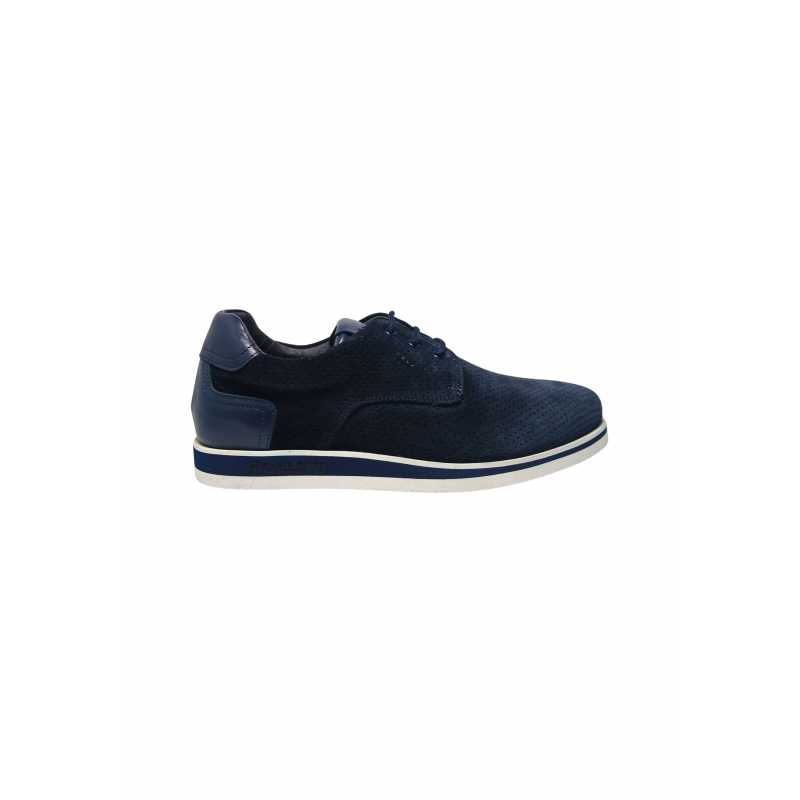 pb10342G9ecfv75A Pollini Herren Suede Blue