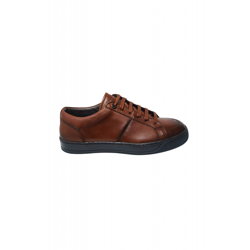 pb15013G9fvit300 Pollini Mann braunes Leder