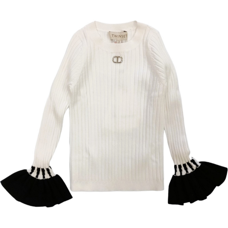 Twinset - WeiB/schwarzer Trikot 2722 232GJ3721