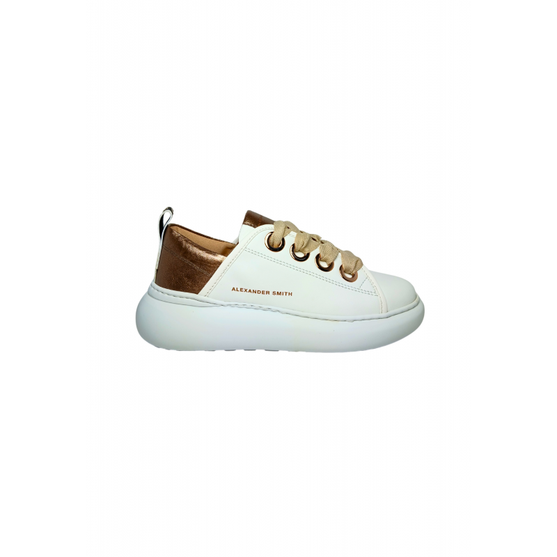 Schuhe fur Damen Alexander Smith Sneakers Konigin Frau, WeiB Bronze