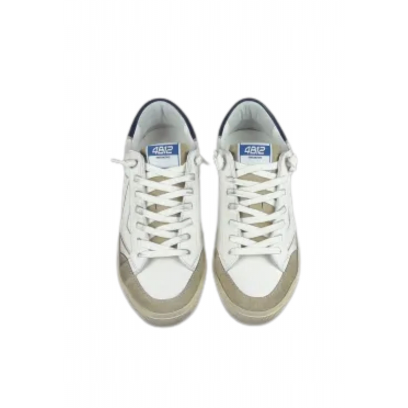 Herren Leder Sneaker 4b12 Blau