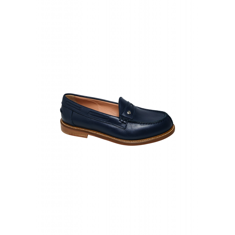 sa10102C9esof750 Pollini Frauen blaues Leder