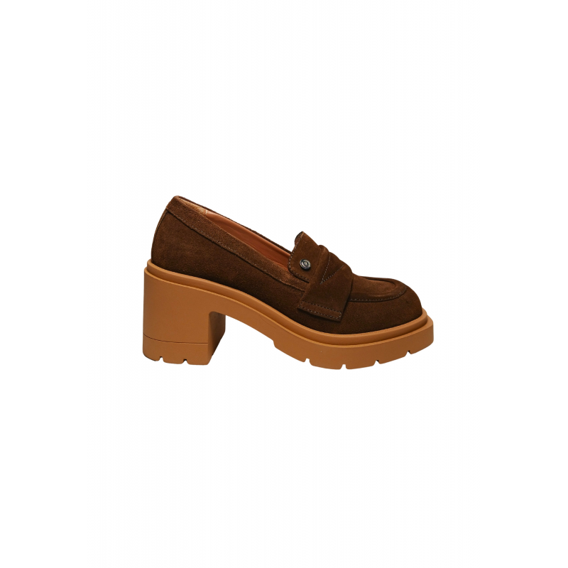 sa10196G9fcam313 Pollini Frau Suede Brown