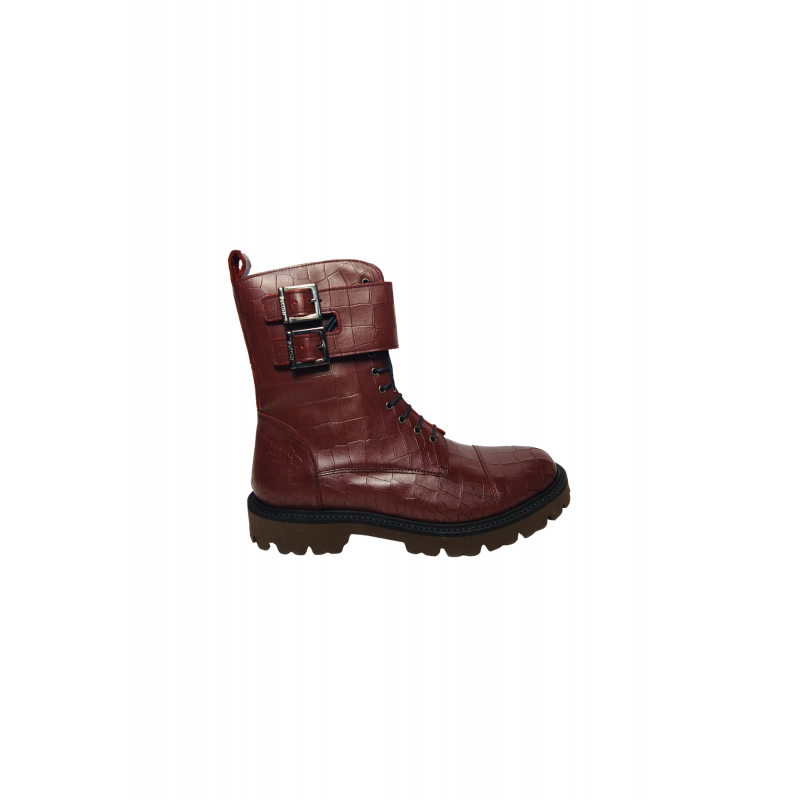 sa21082G9fvis550 Pollini Frauen Leder Bordeaux