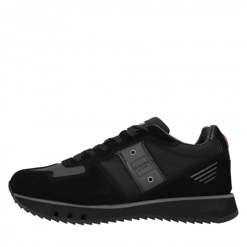 Blauer Schwarze Sneaker