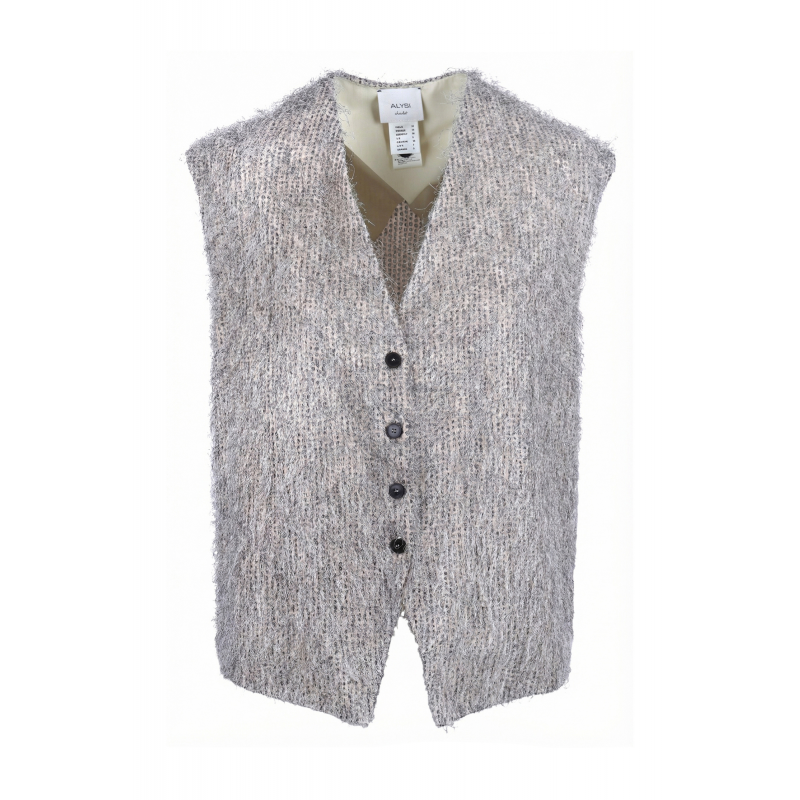 Alysi - Weste - 471189 - Beige/Nero