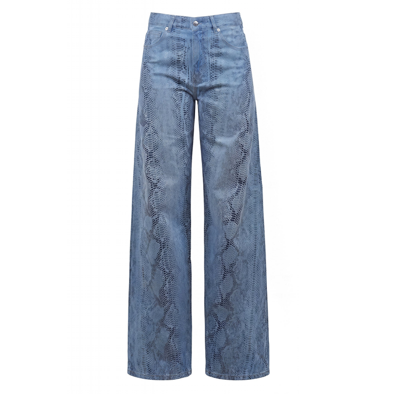 8pm - Trousers - 470484 - Fantasia Azzurro