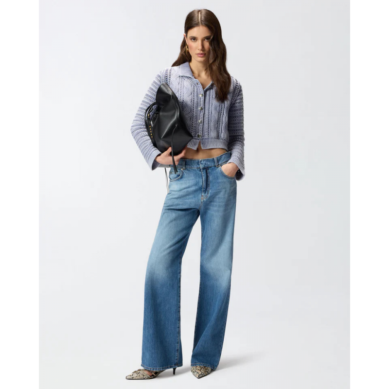 Pinko wanda breites Bein mittlere Welle Denim ss26