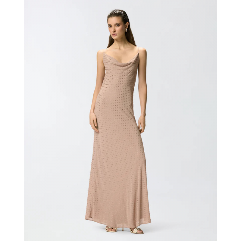 Pinko voll streck georgette gown ss26