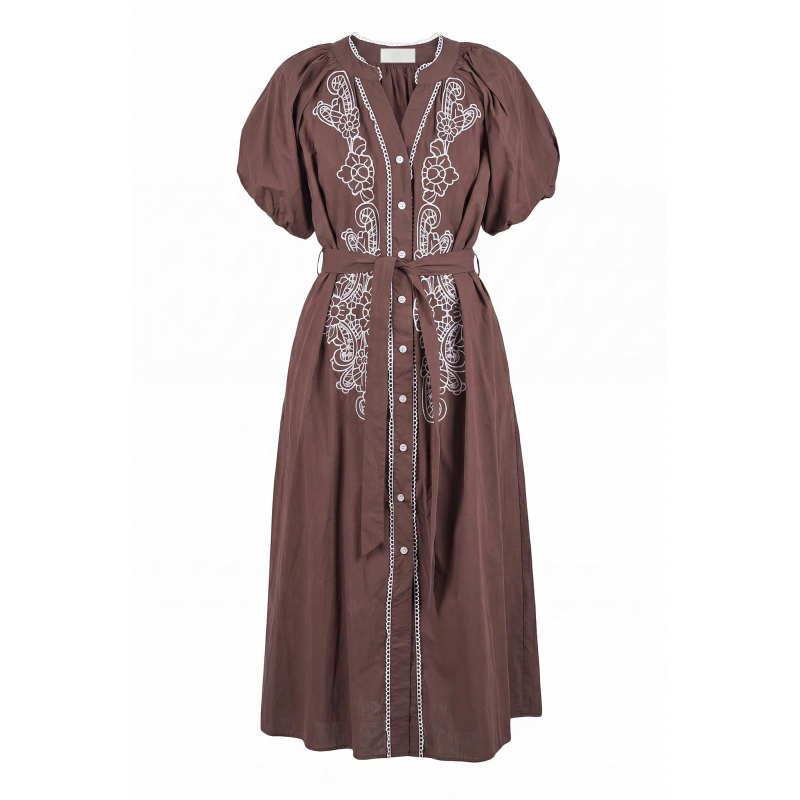 La Femme Blanche - Kleid - 471717 - Moka/Bianco