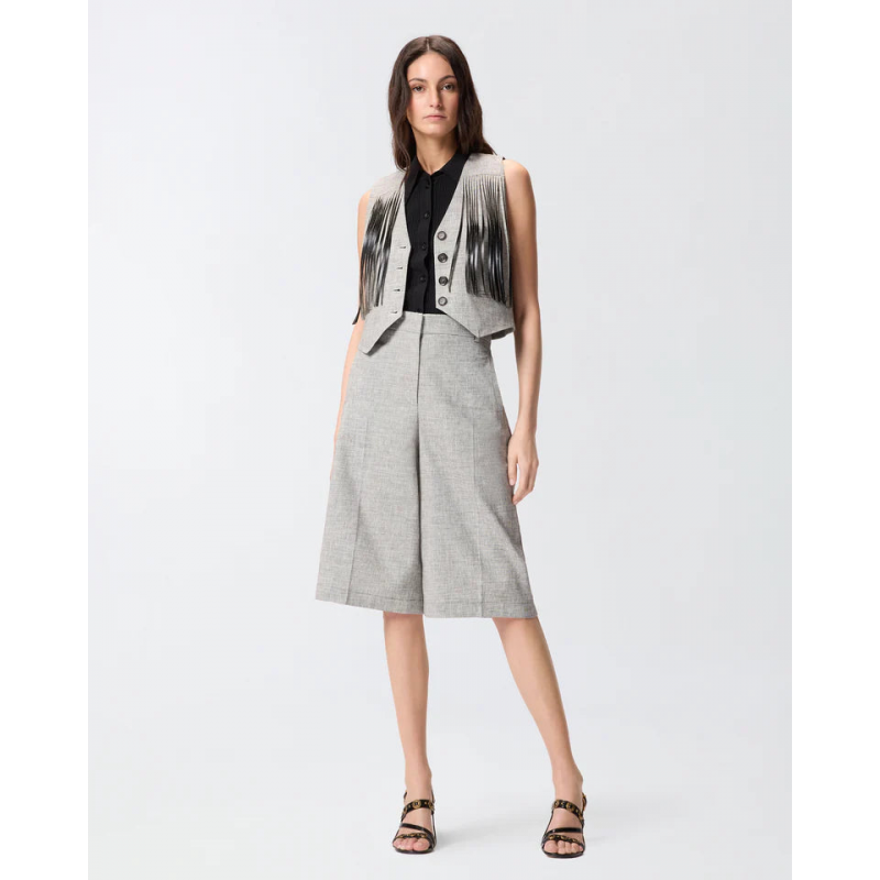 Pinko angera bermuda flammende Leinen Baumwolle ss26