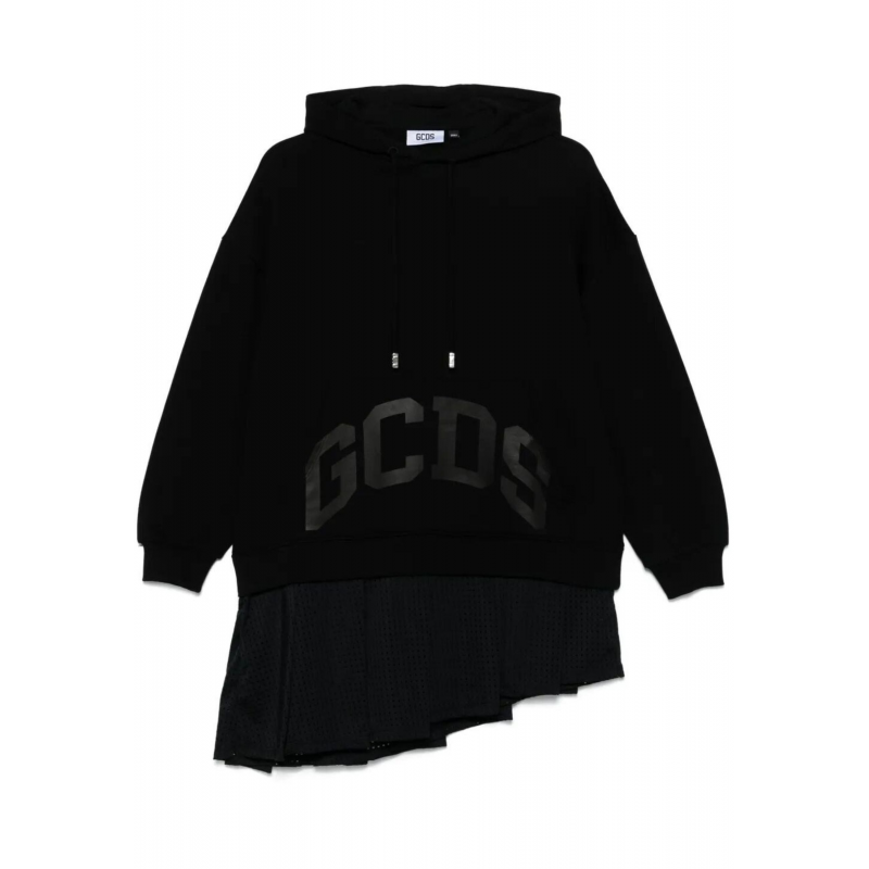 Gcds Kleid LOUNGE LOGO HOODIE MINI DRESS