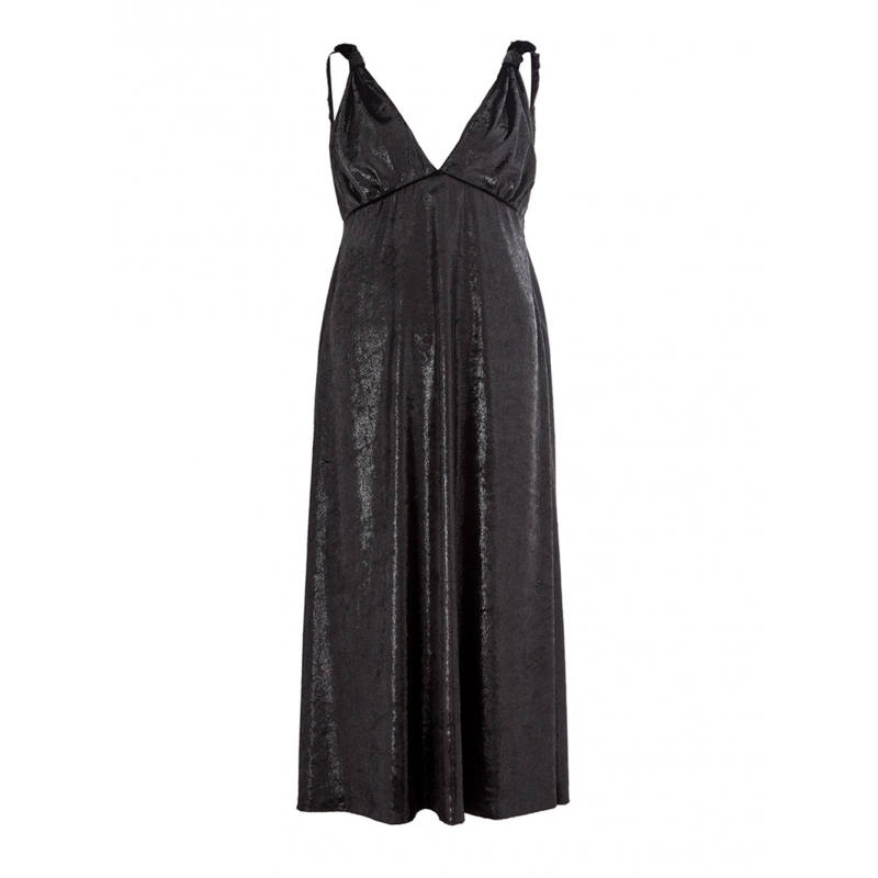 Kleid mit Riemen Velvet Effekt