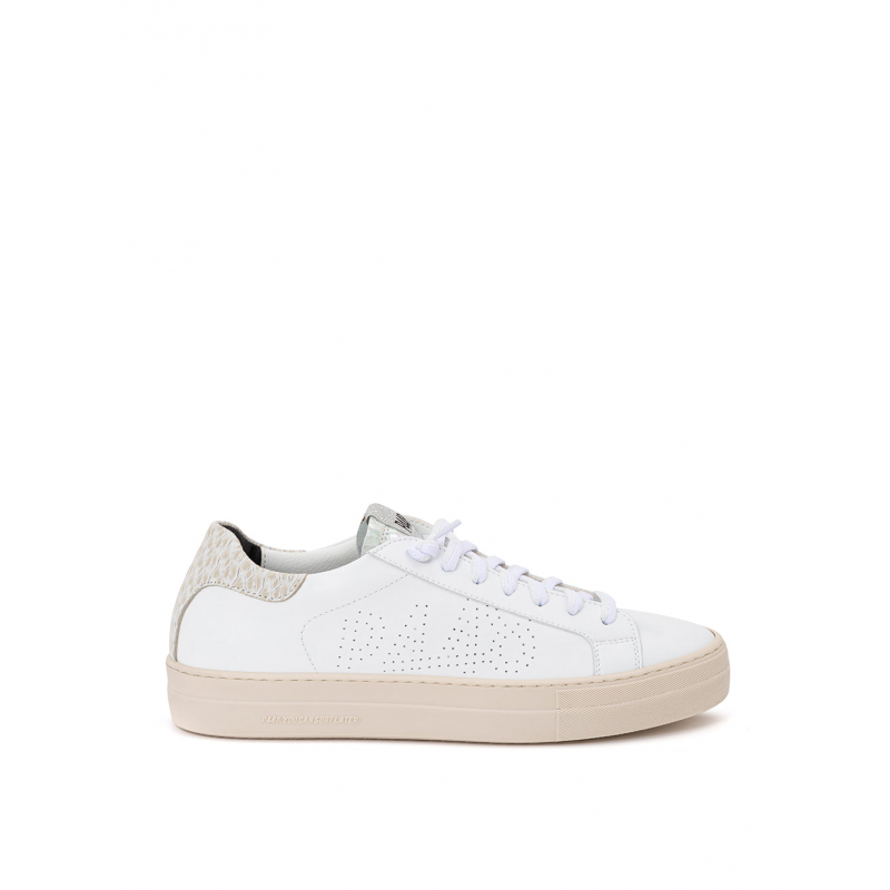 Thea Piton Turnschuhe aus weiBem Leder P448.