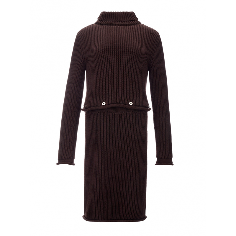 Kleid in Kostum Chunky Baumwolle Bottega Veneta