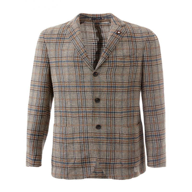 Jacke Check Tortora Lardini