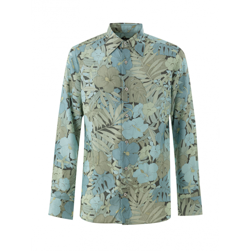Floral Print Shirt in Blau Tom Ford