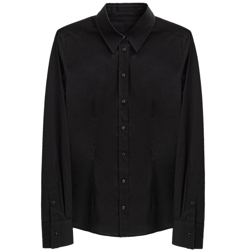 Schwarzes Baumwollhemd Dolce & Gabbana