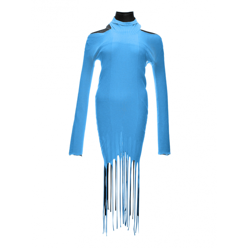 Kleid mit Fransen Bottega Veneta