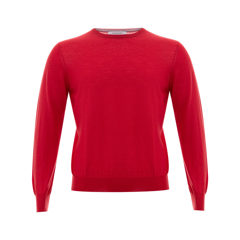 Rundhals Pullover in Rot Gran Sasso