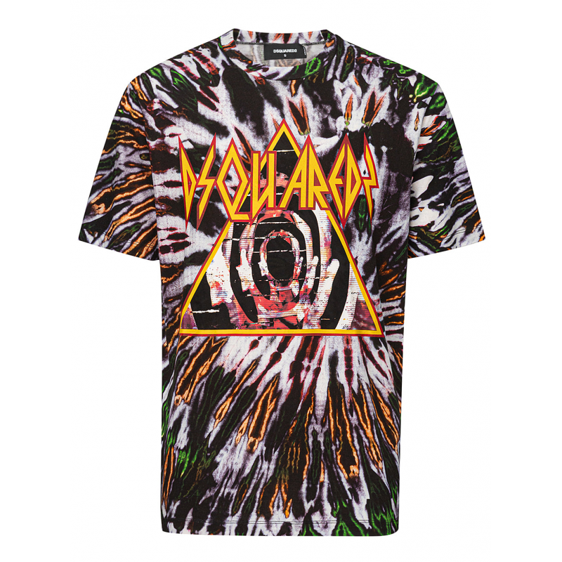 T-Shirt mit Mehrfarbendruck Dsquared2.