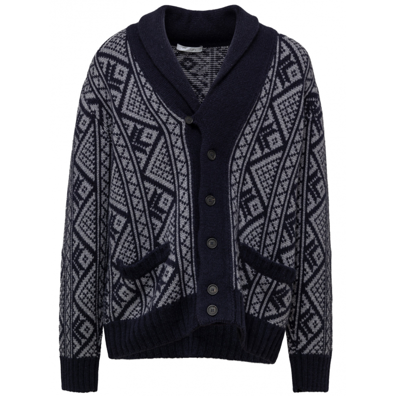 Cardigan in Cashmere Blue Cruciani.