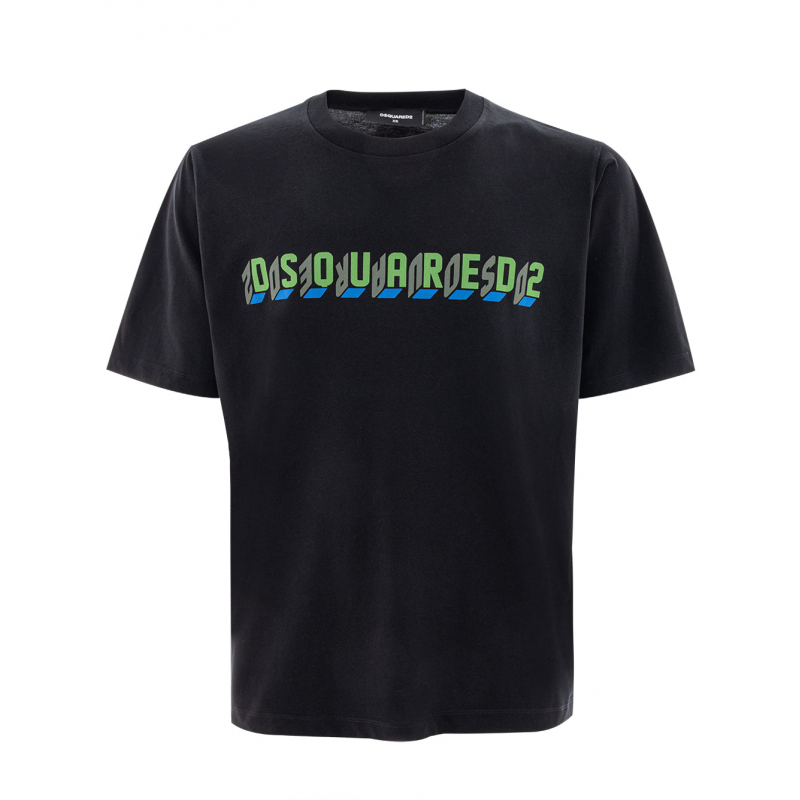 T-Shirt Over mit Logo Dsquared2