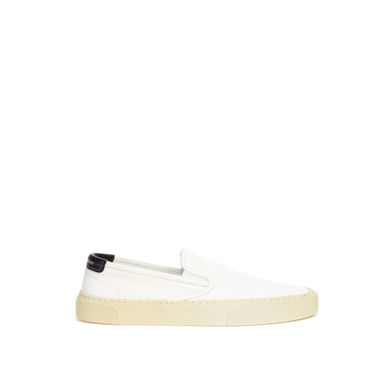 Slip auf weiBem Canvas Saint Laurent