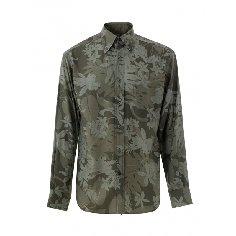 Floral Print Hemd in Grun Tom Ford