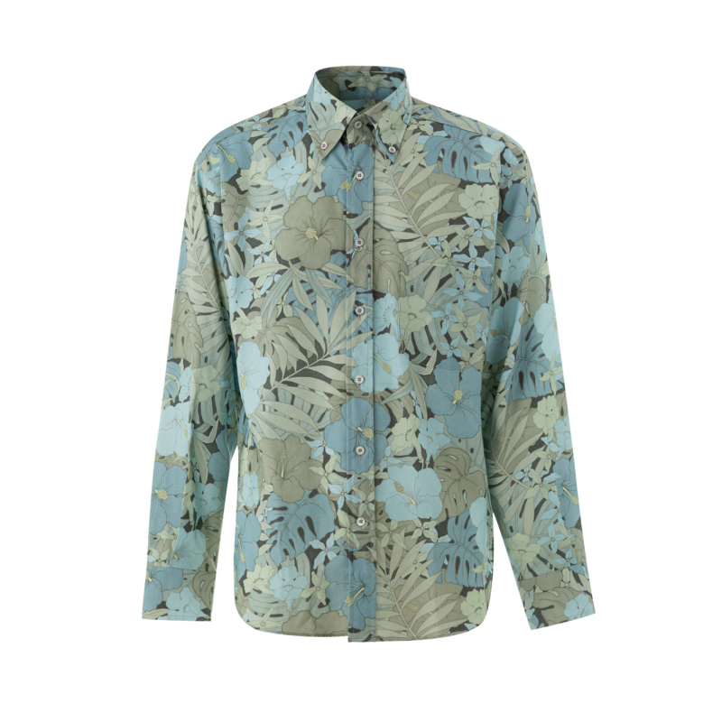 Floral Print Shirt in Blau Tom Ford