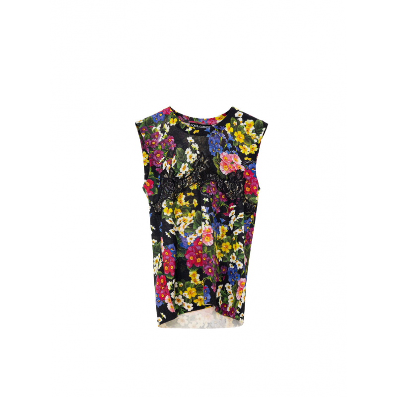 Top Strickwaren Drucken Blumen Dolce & Gabbana