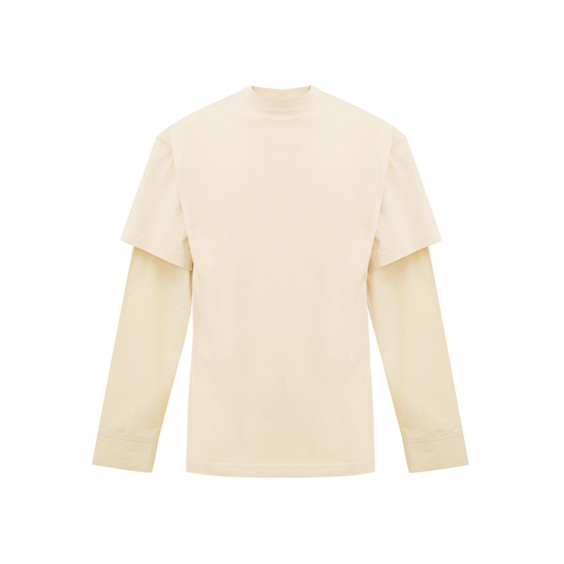 Geschichtetes T-Shirt Farbcreme Balenciaga