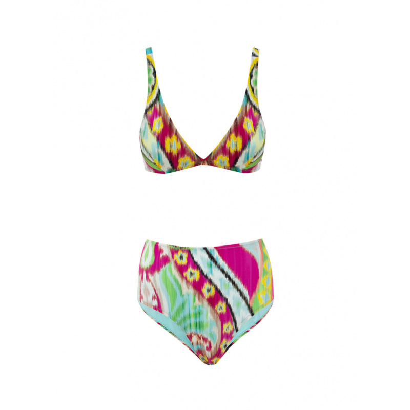 Bikini mit Slip Alto in Print Mehrfarbig Etro