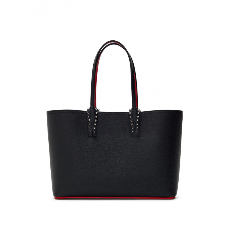 Tote groBe schwarze Leder Cabin Tasche Christian Louboutin