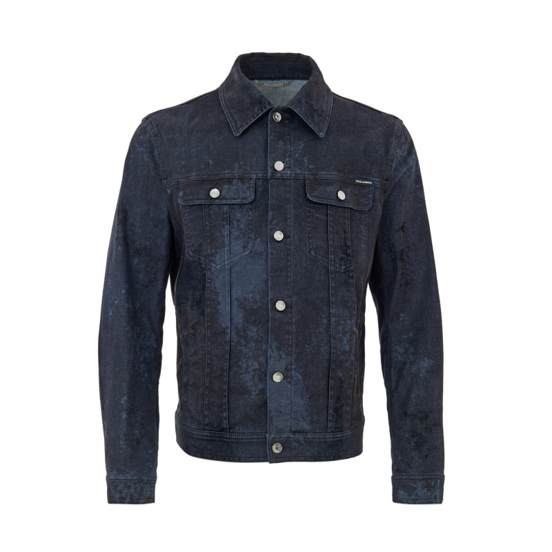 Jacke Effetto Brot in Dunkelgrau Dolce & Gabbana
