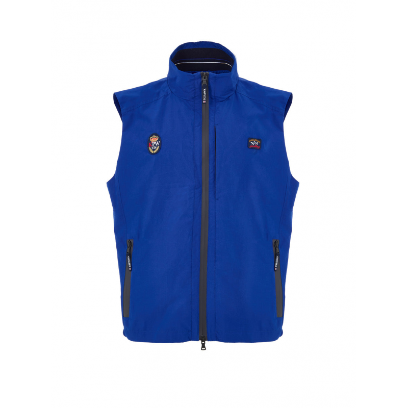 Blaue Technik Stoff Manicato Jacke Paul & Shark