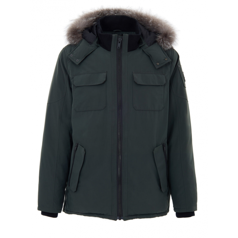 Gepolsterte Jacke in Green Technique Stoff Moose Knuckles