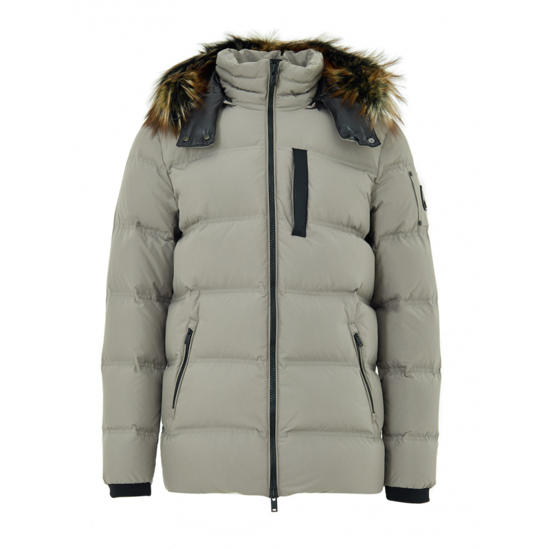 Daunenjacke gepolstert in Beige Moose Knuckles