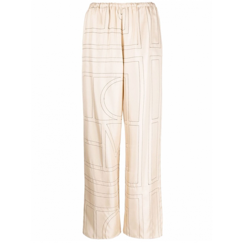 Monogramm Hose in Seide