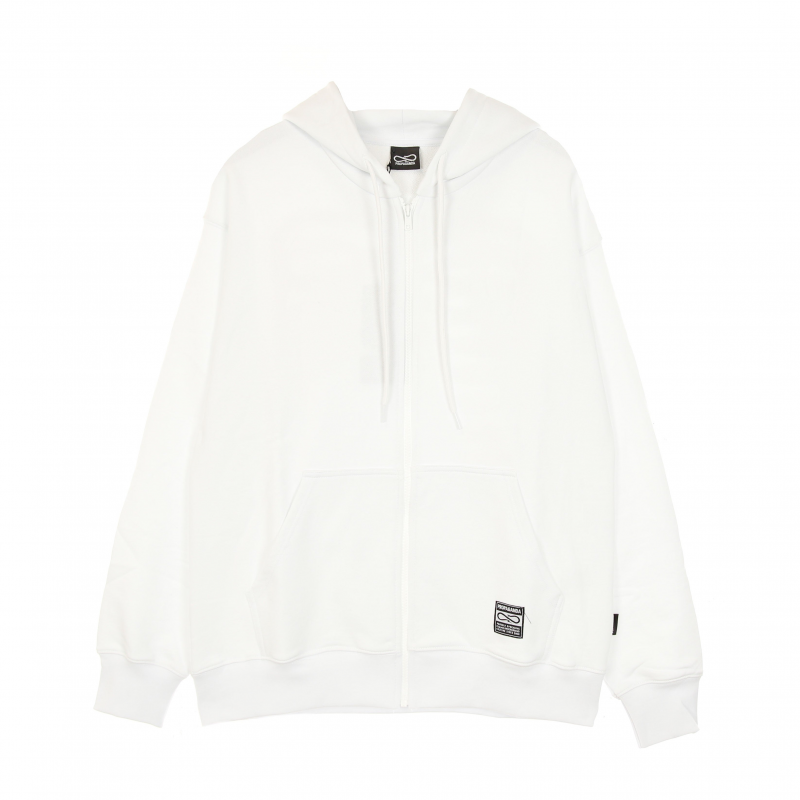 Leichtes Herren-Sweatshirt mit Kapuze und ReiBverschluss, Ribs Gradient Zip Hoodie, WeiB