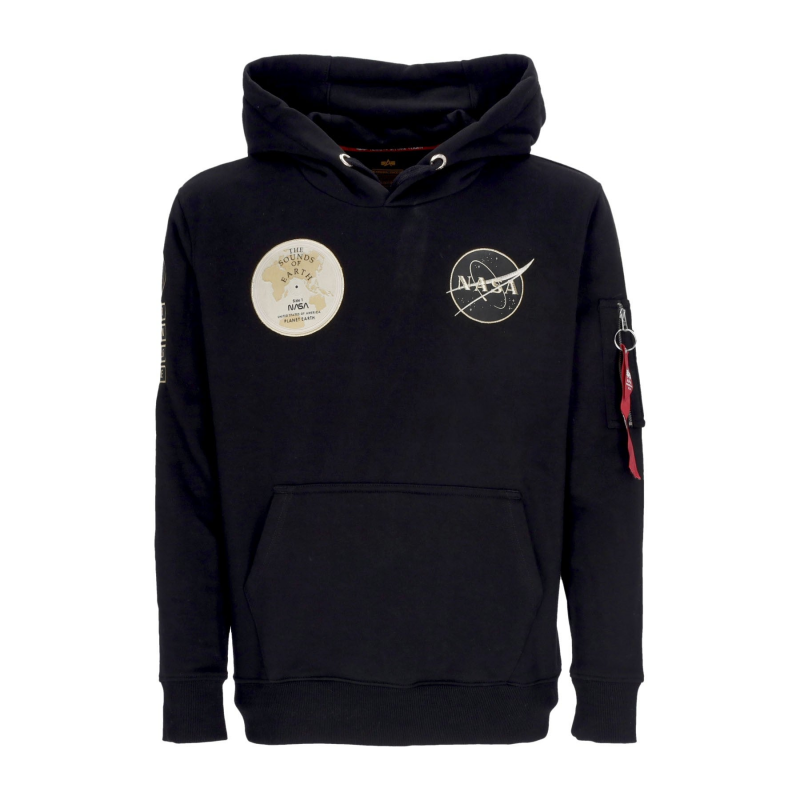 Leichter Hoodie Herren NASA Voyager Hoodie Schwarz/Schwarz