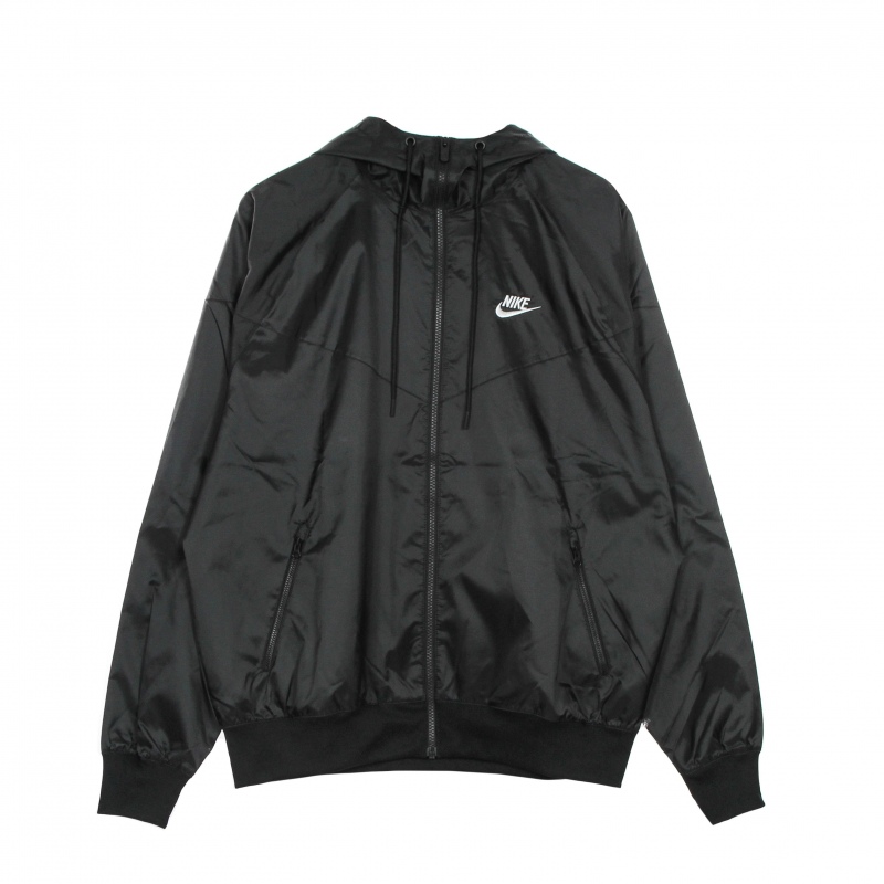 Windjacke Herren Sportswear Woven Lined Windrunner Kapuzenjacke Schwarz/WeiB