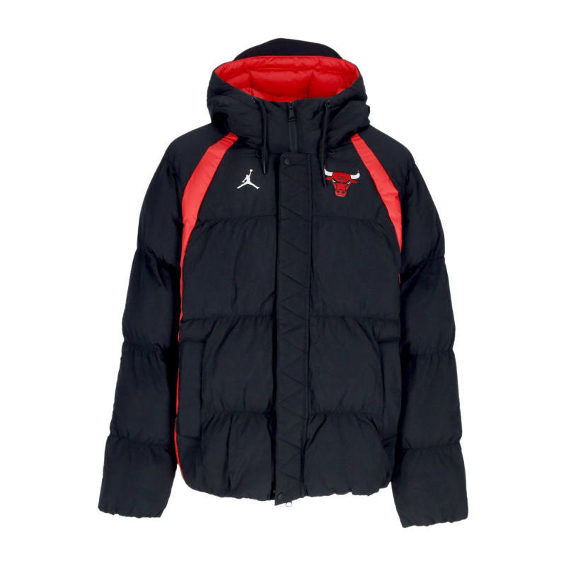 Herren NBA Courtside Statement Edition Jacke mit durchgehendem ReiBverschluss Chibul Schwarz/Universitatsrot