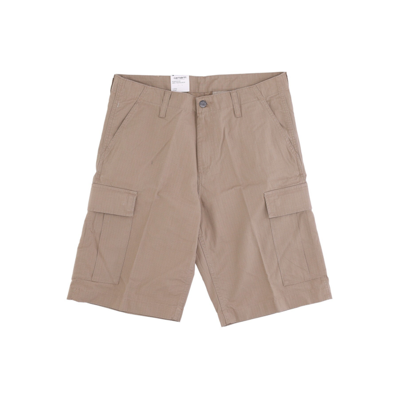 Kurze Herren-Cargohose aus gespultem Leder