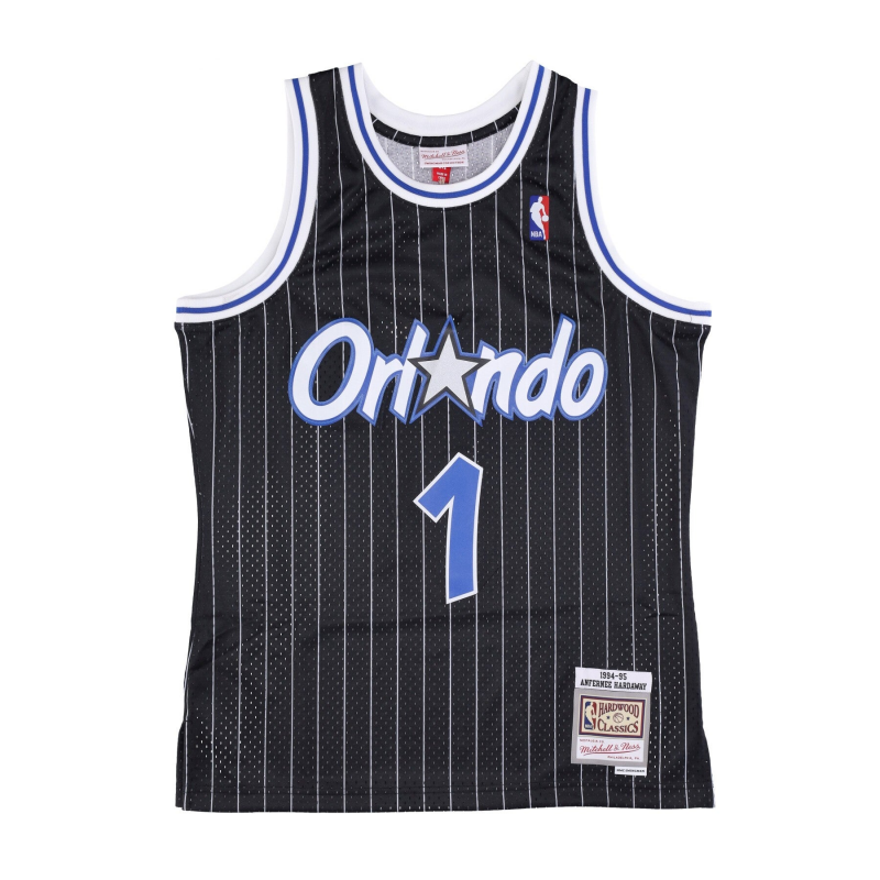 Herren-Basketball-Tanktop Nba Swingman-Trikot Hardwood Classics Nr. 1 Anfernee Hardaway 1994–95 Orlmag Road Original-Teamfarben