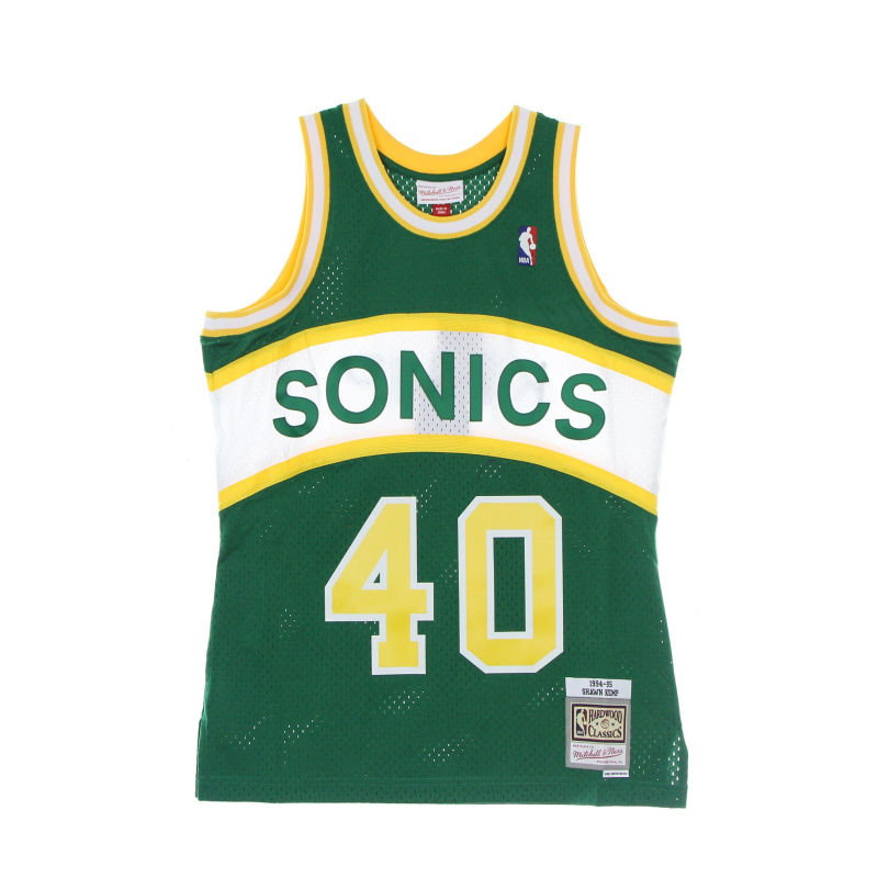 Herren-Basketball-Tanktop Nba Swingman Jersey Hardwood Classics Nr. 40 Shawn Kemp 1994–95 Seasup Original-Teamfarben